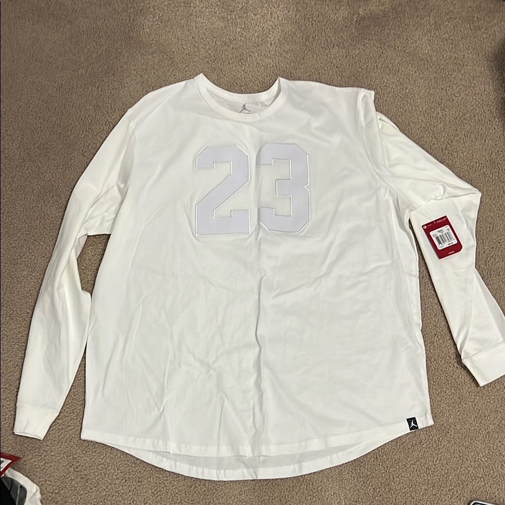 Jordan White Long Sleeve Shirt